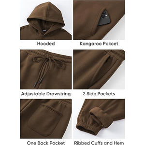 Conjunto Deportivo Informal de Algodón para Hombre, Sudadera con Capucha y Pantalones Deportivos, Ropa Cómoda para Correr y Uso Diario - Product Image 5