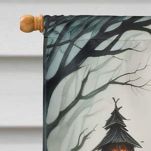 Gran espeluznante Halloween llorando mujer casa bandera Multicolor porche manga poste decorativo patio Banner ilustraciones poliéster pared - Product Image 3