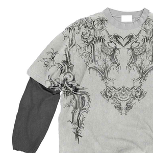 เสื้อยืดยูนิเซ็กซ์ แขนยาว คอโอ ดีไซน์เรียบง่าย สไตล์สตรีท พิมพ์ลายดิจิทัล ผ้าฝ้าย 100% ทรงโอเวอร์ไซส์ โลโก้ด้านหน้า น้ำหนัก 220 กรัม สวมใส่สบาย - Product Image 4