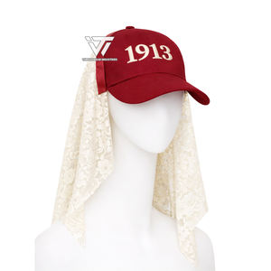 Delta griega al por mayor |   Sigma |   Theta |   Gorra de Béisbol Bordada con Velo de Encaje de la Hermandad DST, Accesorios Griegos - Product Image 1