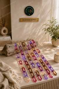 Décoration murale en chaîne de résine acrylique moderne faite à la main, couleur personnalisée, décoration de la maison pour Ramadan, anniversaire, finition mate - Product Image 6