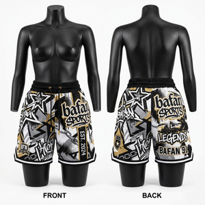 Shorts de basket-ball en mesh polyester Elite 180 GSM, séchage rapide, design urbain orange, impression par sublimation, logo personnalisé, pour femmes. - Product Image 4