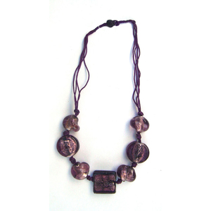 Collar de Cuentas Púrpura Real Hecho a Mano, Joyería de Diseño para Mujer, Accesorio de Moda Festivo para Bodas y Fiestas, Colección al por Mayor - Product Image 1