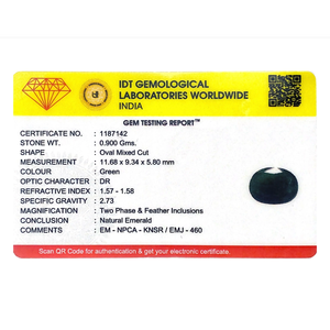 Natural Emerald Loose Gemstone 4.45 Carat Oval Cut for Fine Jewelry - Product Image 4