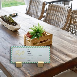 FAIZA CRAFT Porte-cartes en bois Art Déco fait main, étui durable pour cartes de crédit, de débit et d'identité, décoration et accessoire de bureau artisanal - Product Image 2