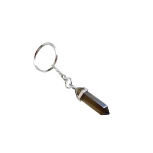 High Quality Crystal Keychain Stone Smoky Quartz Pencil <b>key</b> <b>chain</b> natural Stone bead Healing <b>Key</b> Holder Gift Women <b>Key</b> <b>Chains</b> - Product Image 2