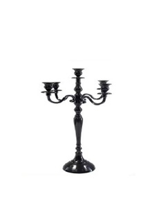 High End Quality 5 Arm <b>Black</b> Aluminum Wedding Christmas Candleabra Table Centerpiece Eco-Friendly for Home Wedding Decorations - Product Image 1