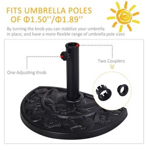 Base per Ombrellone Quadrato da Giardino in Acciaio Inossidabile per Patio, Ristorante, Hotel, Spiaggia, Piscina, Raggio 3m, Struttura in Acciaio - Product Image 5