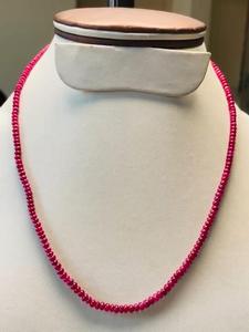 Natural <b>Ruby</b> bead <b>necklace</b> non heated non treated 113.49 CTS 3.5-5 MM 20 inch premium quality gemstone jewelry piece nice luster - Product Image 1