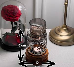 Support à bougie en bois fait main avec calligraphie arabe pour la décoration de la maison - Product Image 5