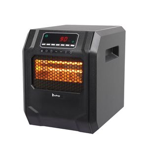 HT1188N Stufa Digitale Smart per Casa 1500W con 4 Tubi al Quarzo e Ventola in Metallo Nera - Product Image 1