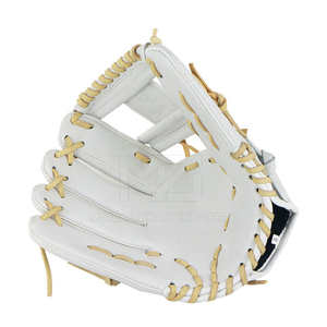 Guante de Béisbol para Zurdos de Cuero de Grano Completo para Adultos - Guantes de Béisbol Profesionales de Alta Gama con Bate de Bambú - Product Image 1