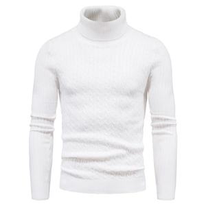 Wholesale Trendy Warm Crochet Men Cotton Soft Pullover High Neck Sweater Winter Long Sleeve Knit Men's Turtleneck Knitwear - Product Image 6