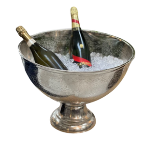Polished Silver Metal Wine Ice Bucket Urn Champagne <b>Cooler</b> Pail with Ring Handles for Home Bar <b>Table</b> Decoration - Product Image 2