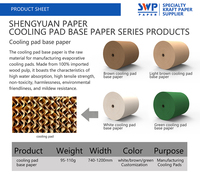 Rouleau géant de papier kraft en pâte de bois vierge 95 g/m², stock de base à haute absorption pour la fabrication de tissus de coussinets de refroidissement par évaporation