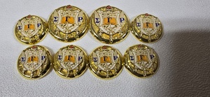 Premium High Quality Metal <b>Buttons</b> SIGMA GAMMA RHO Sorority Custom <b>Buttons</b> for blazers in Gold color 8 <b>Buttons</b> - Product Image 3