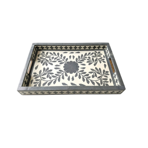 Bandeja de Servir de Lujo con Incrustaciones de Hueso para Otomana y Mesa de Centro, Bandeja Decorativa Hecha a Mano - Product Image 2
