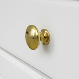 Bouton de meuble rond en laiton massif non laqué, poignée de tiroir vintage, quincaillerie pour armoire de cuisine et placard - Product Image 4