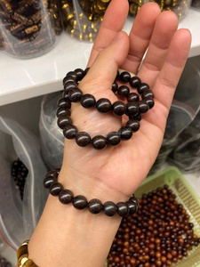 JIEYOU Brown Onyx Beaded Bangle Flower Charm <b>Bracelet</b> Handmade Crystal Style Buddhism Jewelry for Gift Wedding Party - Product Image 3