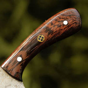 Couteau à lame fixe de marque haut de gamme, couteau de chasse artisanal en acier Damas, couteau de camping en plein air, couteau de survie avec manche en bois Venge - Product Image 5