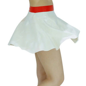 Jupe mini plissée en PU taille haute pour femme, couleur unie, brillante, sexy, à porter toute l'année - Product Image 5