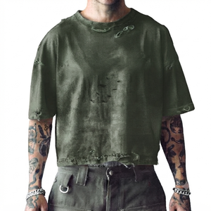 T-shirts unisexes à col rond, de qualité supérieure, à séchage rapide, respirants, à bas prix, pour hommes - Product Image 3