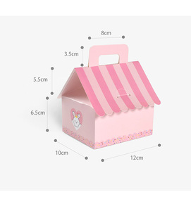 Scatola Regalo Bianca in Cartoncino con Manico, Confezione per Caramelle <span class=keywords><strong>da</strong></span> Matrimonio, <span class=keywords><strong>Compleanno</strong></span>, Addio <span class=keywords><strong>al</strong></span> Nubilato, con Dettagli Rosa - Product Image 6