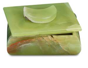 Boîte à bijoux de luxe en onyx avec figurine sculptée à la main, coffret de rangement en pierre, cadeau pour les collectionneurs de décoration intérieure - Product Image 1