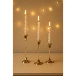 Most Demanded Brass Candle <b>Stand</b> with Elegant Tiered Design for Home Decoration - Product Image 2