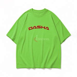 T-shirt Streetwear Oversize à Épaules Tombantes en Coton Épais avec Broderie 3D Logo Personnalisé Coupe Boxy Vente en Gros OEM Faible MOQ - Product Image 1