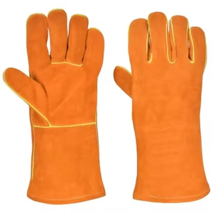 Heavy Duty Reflective Safety Cowhide Split Leather Welding <b>Gloves</b> Industrial Personal Protective Work <b>Gloves</b> BBQ Construction - Product Image 4