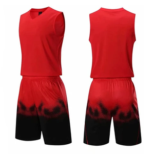 Ensemble de maillot et short de basket-ball respirant de qualité supérieure pour hommes et garçons, entraînement, pratique, sports d'équipe, vêtements de sport à séchage rapide - Product Image 1