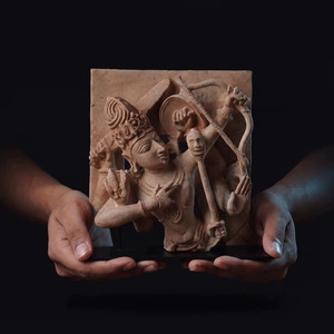 Ancient Tripurantaka <b>Shiva</b> <b>Statue</b> | 10th-Century Indian Temple Art Replica. - Product Image 2
