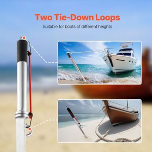 Ancla de Barco de Acero al Carbono Galvanizado con Punta de Arena, Ancla Deslizante de 36 Pulgadas para Agua Poco Profunda y Playa - Product Image 5