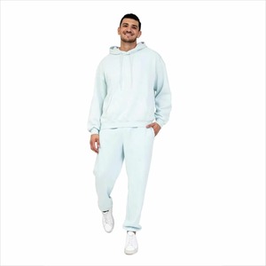 Unisex Winter Plus Size Acid Wash Tracksuit Vintage Oversized Seamless Hoodie Sweatpants Jogger <b>Set</b> Custom XXL Size Streetwear - Product Image 1