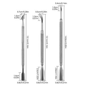 Pousse-cuticules double face de haute qualité en acier inoxydable – Outil de manucure pour le soin des cuticules, le nettoyage des ongles et le retrait du vernis gel - Product Image 2