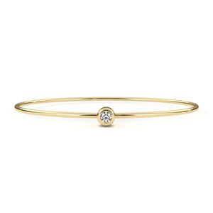 AMBER JEWELS T-932 Classic 18k <b>Solid</b> <b>Gold</b> Natural Stone Hip Hop Bracelet Brilliant Cut Bezel Setting IGI Certified Unisex - Product Image 1