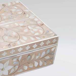 Caja Organizadora Artesanal de Lujo con Incrustaciones de Madreperla, Caja Decorativa Hecha a Mano para Guardar Joyas, para el Hogar y la Hostelería - Product Image 2