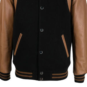 Veste universitaire en gros de haute qualité avec logo personnalisé, service OEM, doublure polaire épaisse isolante, col montant, fermeture éclair, hiver - Product Image 4