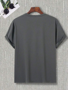 เสื้อยืดคอกลมแขนสั้นทรงปกติ ผ้าฝ้ายถัก 100% ดีไซน์เรียบง่าย โลโก้ด้านหน้า เป็นมิตรต่อสิ่งแวดล้อม ระบายอากาศได้ดี แห้งเร็ว - Product Image 2