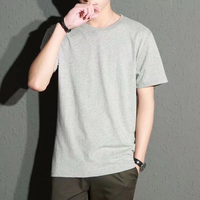 T-shirt décontracté à manches courtes et col rond pour homme, 100 % coton, coupe classique, couleur unie, respirant, en jersey tricoté, de la marque T LAYER CO.