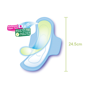 Toallas Sanitarias Sanita Natural Cool de 24.5cm con Alas, Alta Absorbencia, Uso Diurno, Refrescantes, Transpirables e Hipoalergénicas - Product Image 4