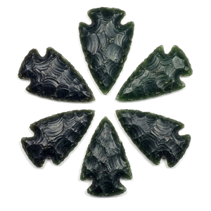 Puntas de flecha de piedra, cristal de serpentina verde natural, puntas de flecha de jaspe elegante curativas, cristal para mayoristas de piedras preciosas - Product Image 1