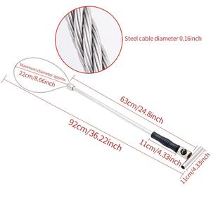 1 pièce Lasso de capture de porcs filaire, Dispositif de préhension de tête de porc Baoding, Équipement de capture de porcs, Poignée en cuivre pratique et sécurisée - Product Image 4