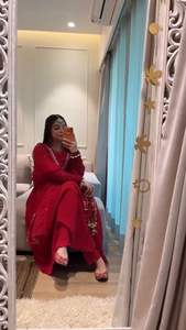 Tenue traditionnelle indienne en soie Chinon, ensemble Salwar Kameez avec broderie et sequins, robe de mariage avec motifs fantaisie - Product Image 3