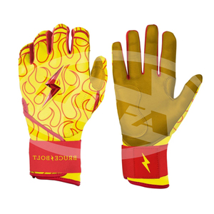 Guantes de Bateo de Cuero Blanco y Negro de Última Tendencia, Ambidiestros, con Cierre de Hebilla de Tela Tejida, para Entrenamiento, Unisex, Talla Adulto XL - Product Image 1