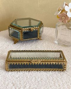 Customized Glass Partition Storage Box With Metal Frame For Jewelry Organizers And Decorative Use - Product Image 6