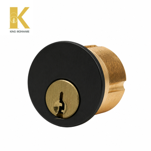 Cilindro de cerradura de embutir de 28 mm con ranura para llave KW, bronce aceitado, latón macizo para puerta de entrada - Product Image 1
