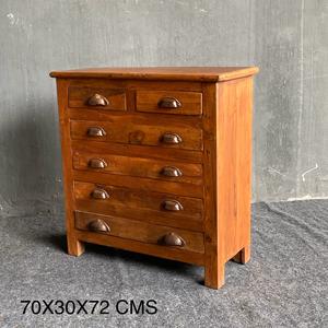 La Mejor Colección de Cómodas de Madera Maciza con 6 Cajones, Gabinete Rústico Vintage, Arte Antiguo del Himalaya - Product Image 1