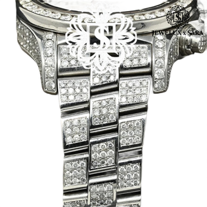 Reloj de Lujo con Diamantes Moissanite Chapado en Oro Rosa, Totalmente Cubierto de Diamantes, Estilo Hip Hop, para Hombre y Mujer, Disponible para Exportación - Product Image 6